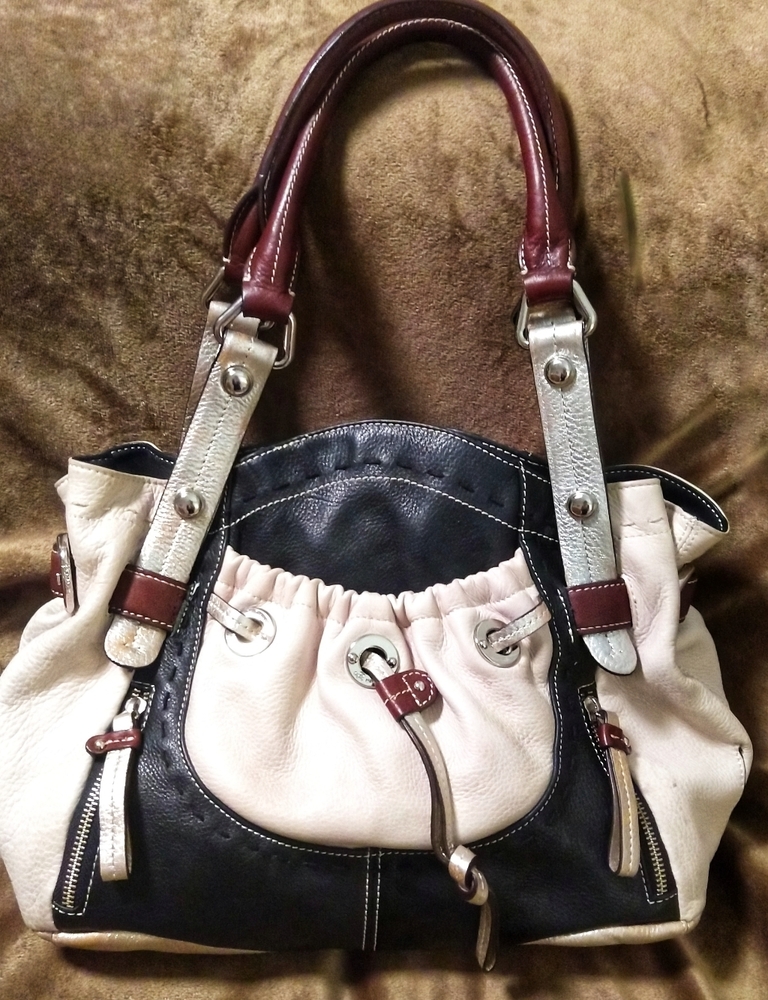 Authentic B. Makowski Tri-Color Satchel